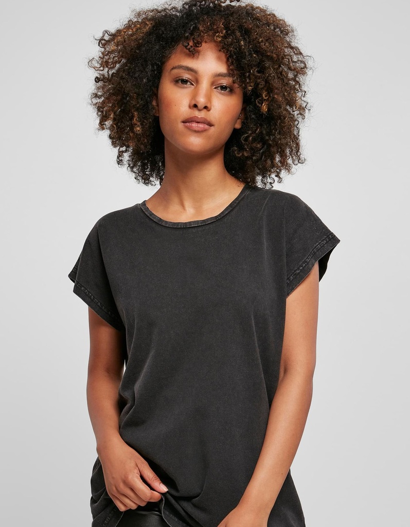 T-shirt Damski Oversize Bawelniany BY053 - Berry Black
