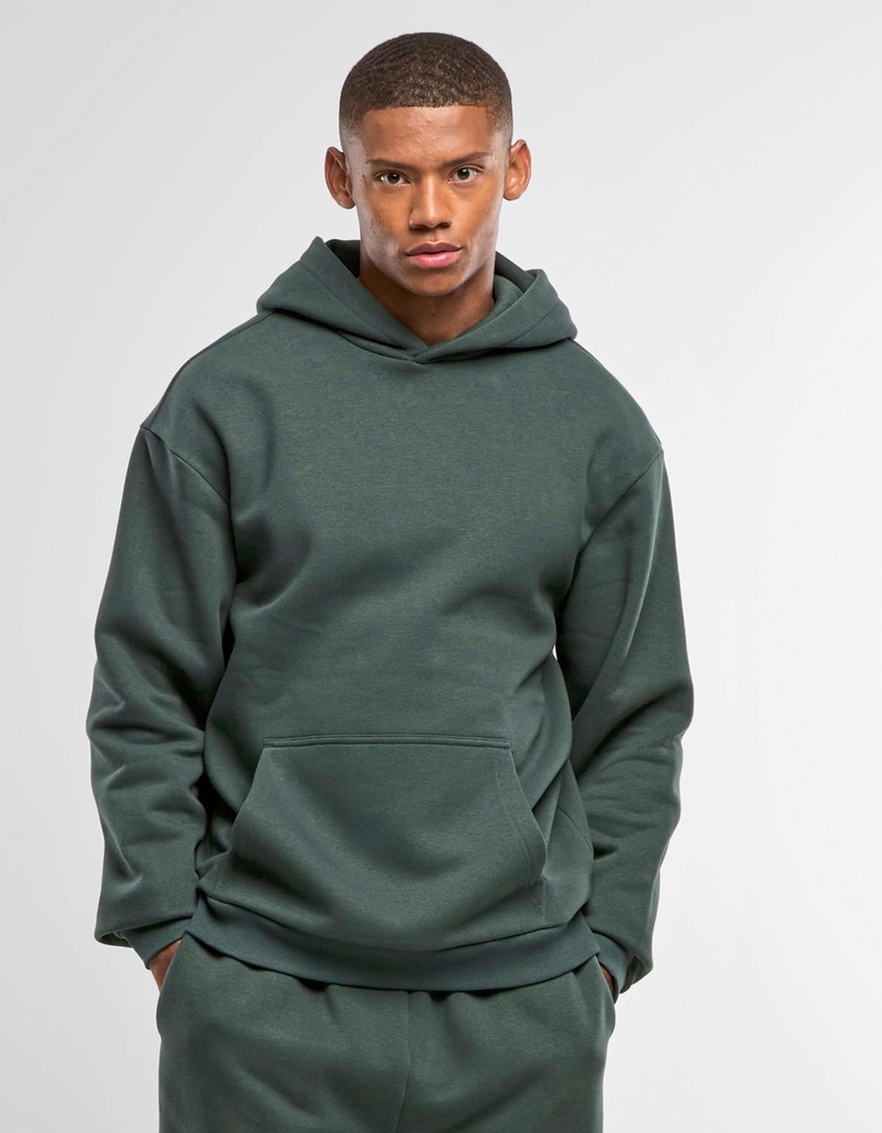 Bluza Oversize Bawełniana Poliestrowa BY284 - Bottle Green