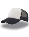 Czapka Trucker Snapback Poliestrowa Siateczkowa AT505 - White & Black & Black