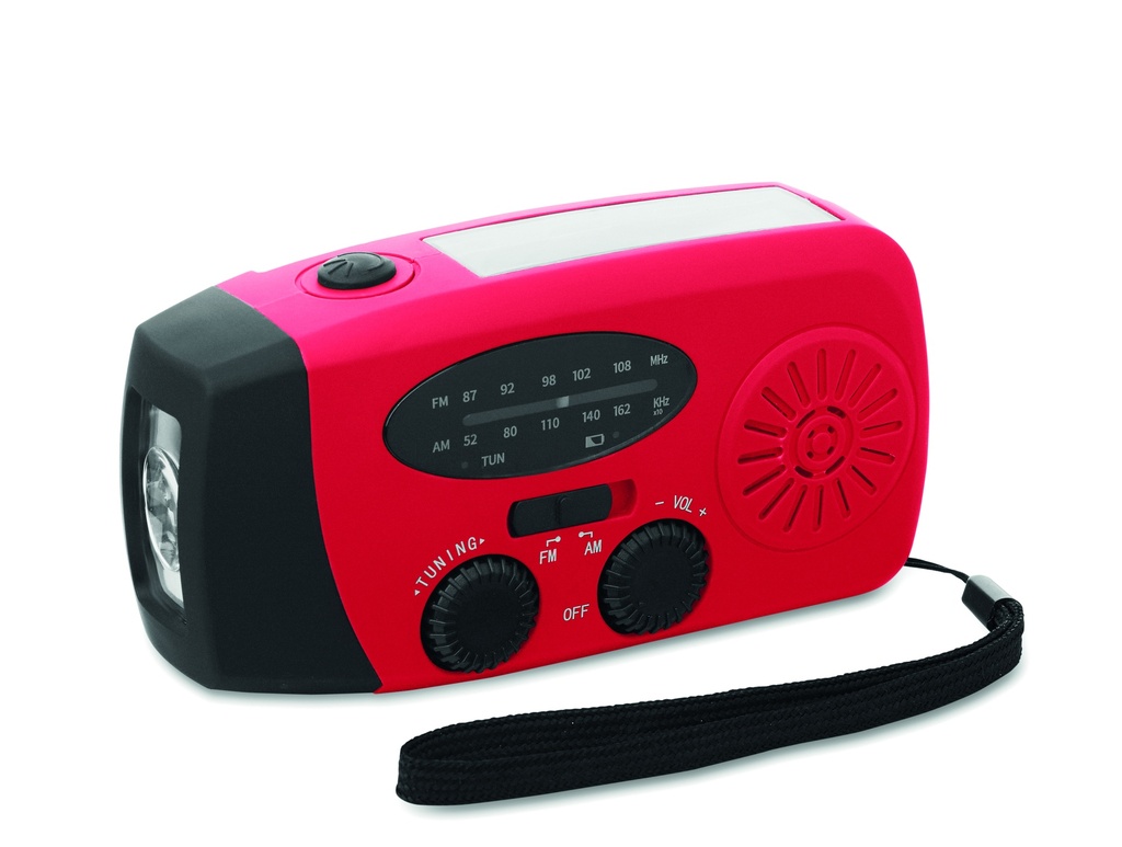 Przenosne radio z latarka LED  MO2746- - czerwony