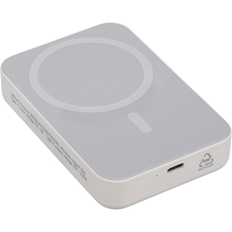 Bezprzewodowy power bank 10000 mAh - biały