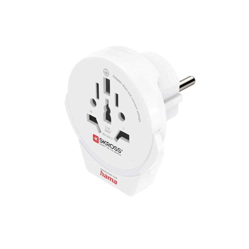 Adapter podróżny Skross for Hama USB - biały