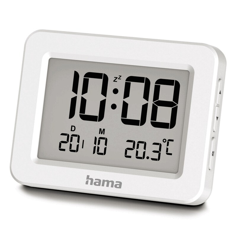 Budzik elektroniczny Hama Kos - biały