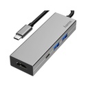 Hub USB, USB-C, HDMI Hama - szary