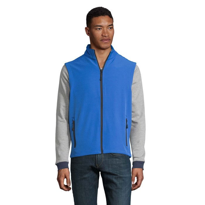RACE BW MEN SOFTSHELL - niebieski