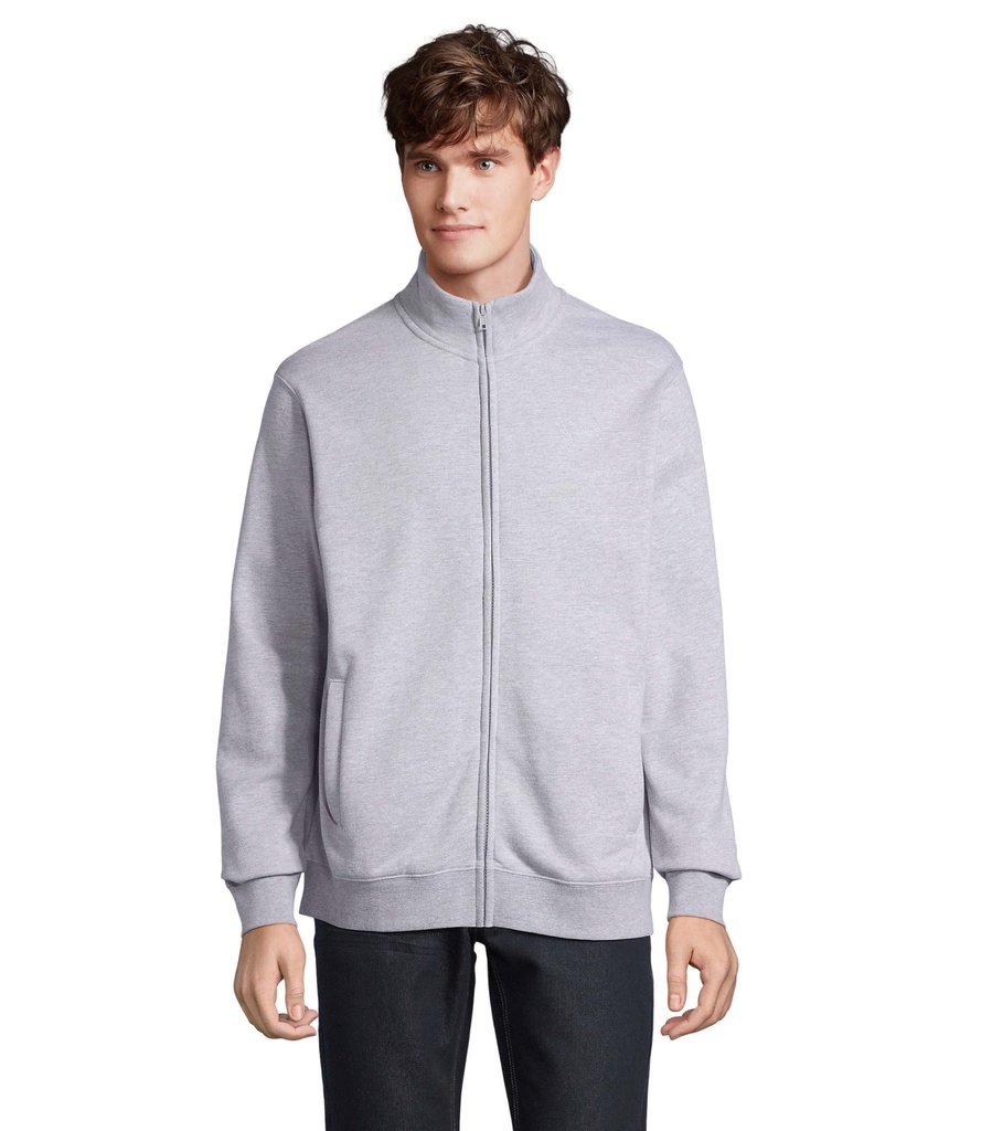 COOPER FULL ZIP SWEAT - szary melanż 2