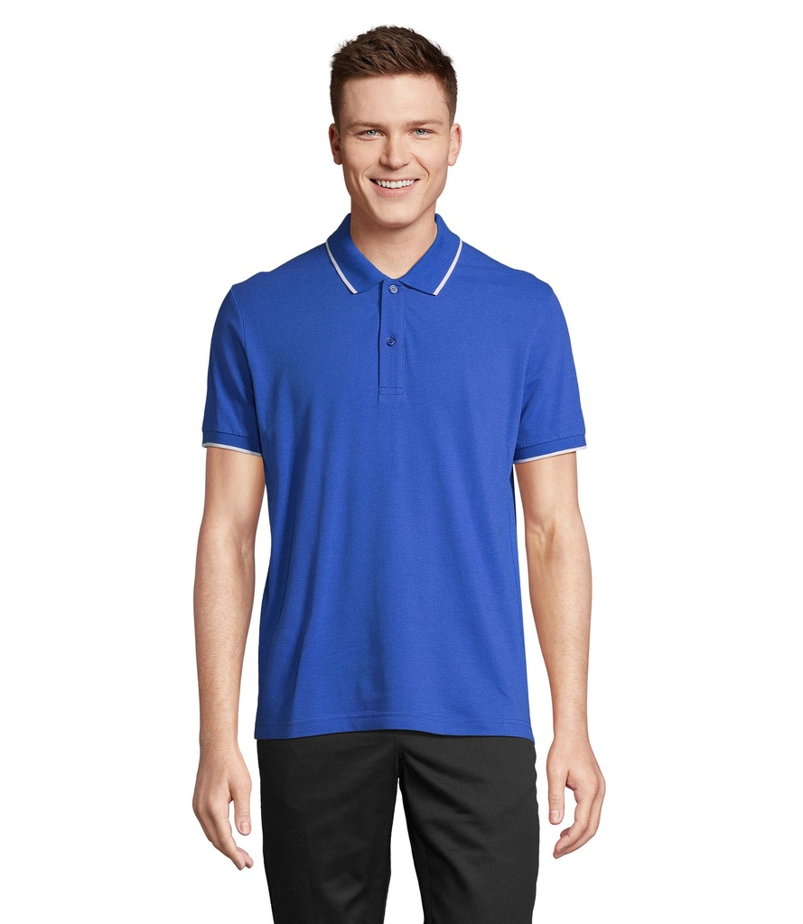 PALERMO POLO SHIRT - królewski niebieski/biały