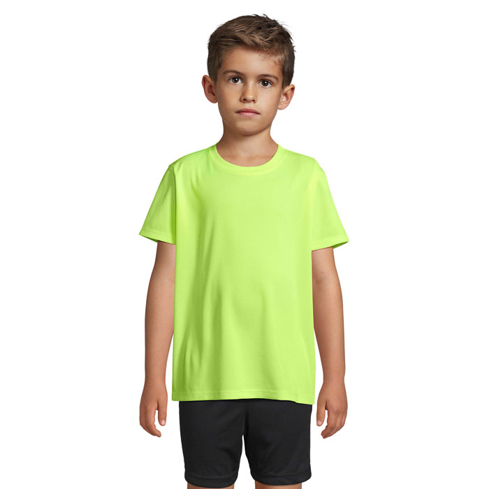 SPRINT KIDS SPORTS T-SHIRT - neon yellow