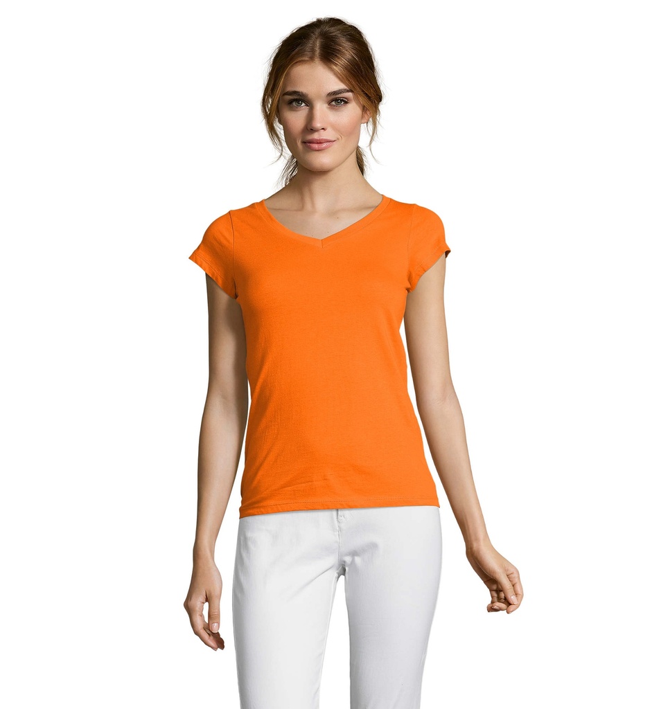 MOON Damski T-SHIRT 150g - pomaranczowy