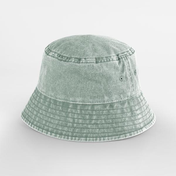 Kapelusz Bucket Bawelniany Vintage Ochrona UV CB688B - Vintage Sage Green