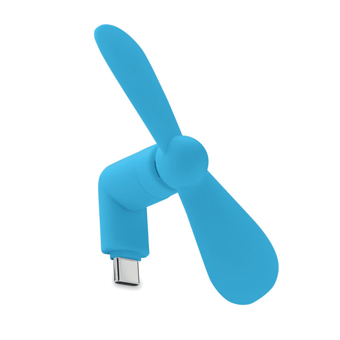 Przenośny wentylator USB - turkusowy
