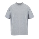BOXY MEN T-SHIRT OVERSIZE - jasnoszary melanż