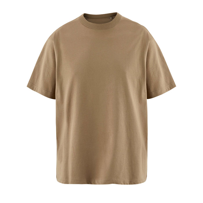 BOXY MEN T-SHIRT OVERSIZE - umber