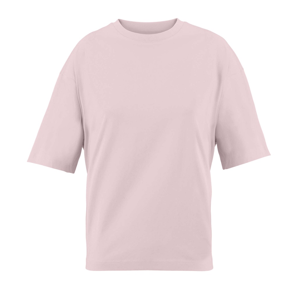 BOXY WOMEN T-SHIRT OVERSIZE S03807-MP - medium pink