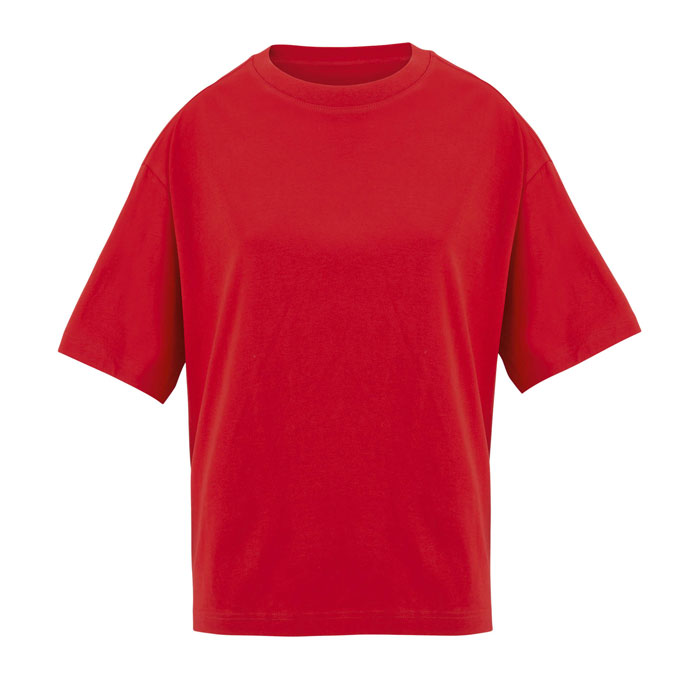 BOXY WOMEN T-SHIRT OVERSIZE S03807-BT - bright rojo