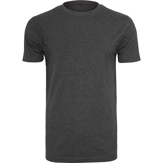 WYPRZEDAŻOWY T-shirt Meski Slim Bawelniany BY004 - Charcoal (Heather)
