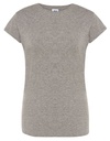 WYPRZEDAŻOWY Damski T-shirt Slim JHK240 - Grey Melange