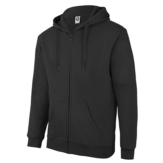 WYPRZEDAŻOWY Bluza Rozpinana z Kapturem Bawelniana Czesana SW250 - Black