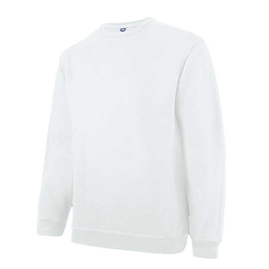 WYPRZEDAŻOWY Bluza Klasyczna Czesana Bawelna Niekurczliwa SW298 - White
