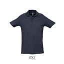 WYPRZEDAŻOWY Koszulka Polo Klasyczna Bawelniana Pika L562 - Navy