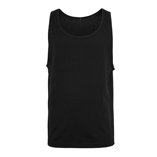 WYPRZEDAŻOWY Tank Top Meski Dlugi Klasyczny Bawelniano-Poliestrowy BY003 - Black
