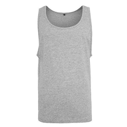 WYPRZEDAŻOWY Tank Top Meski Dlugi Klasyczny Bawelniano-Poliestrowy BY003 - Heather Grey