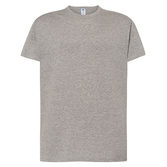 WYPRZEDAŻOWY Koszulka Klasyczna Bawelniana JHK190 - Grey Melange