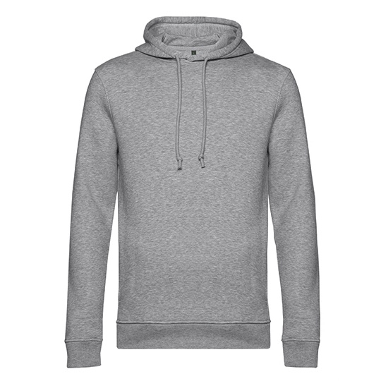 WYPRZEDAŻOWY Bluza Kangurka Bawelna Organiczna Poliester z Recyklingu BCWU33B - Heather Grey
