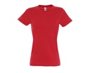 WYPRZEDAŻOWY T-shirt Damski Slim Bawelniany L191 - Red