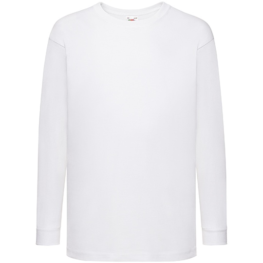 WYPRZEDAŻOWY T-shirt Dzieciecy Klasyczny Dlugi Rekaw F240K - White