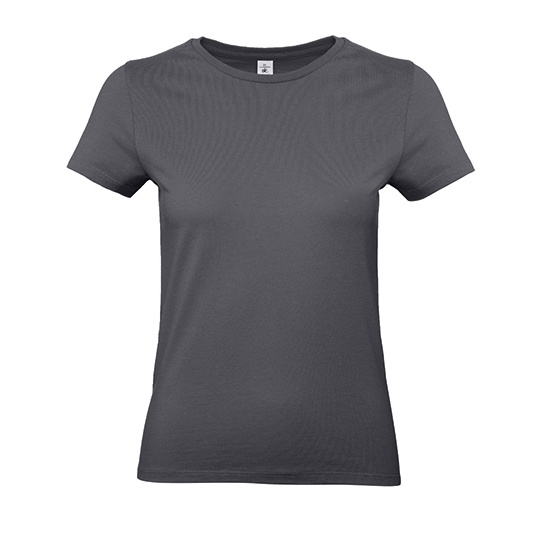 WYPRZEDAŻOWY Koszulka Damska Klasyczna Bawelna Ring-Spun BCTW04T - Dark Grey (Solid)