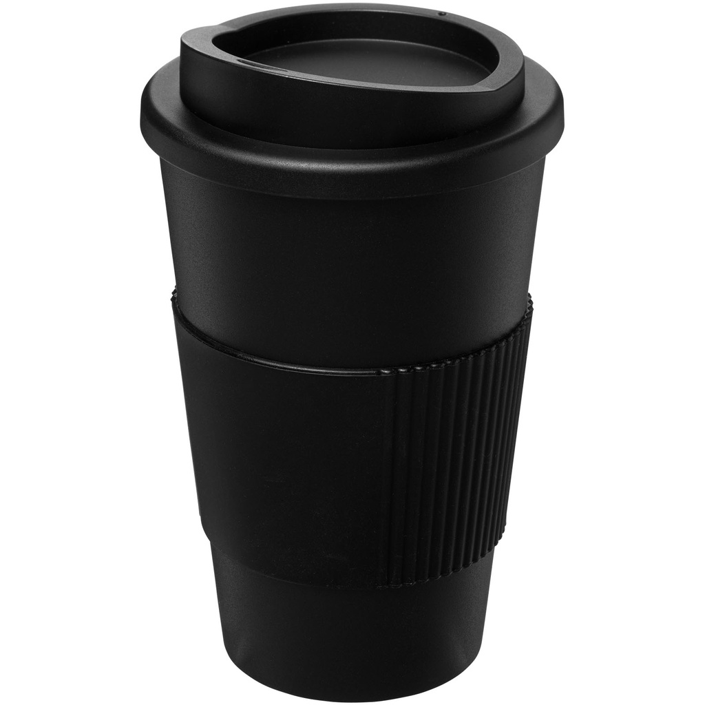 Kubek termiczny z serii Americano® o pojemności 350 ml z uchwytem 210002 - Czarny