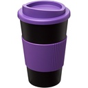 Kubek termiczny z serii Americano® o pojemności 350 ml z uchwytem 210002 - Czarno-fioletowy