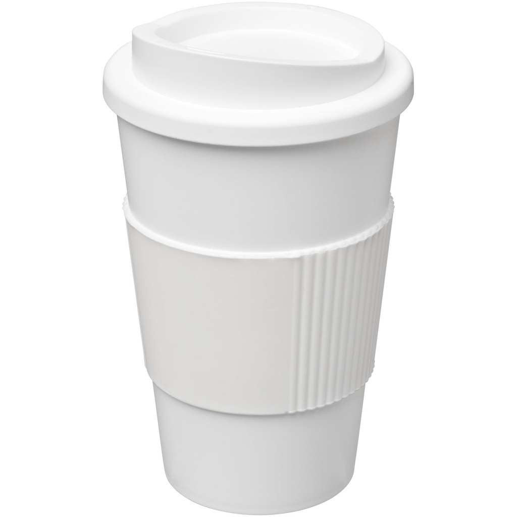 Kubek termiczny z serii Americano® o pojemności 350 ml z uchwytem 210002 - Biały