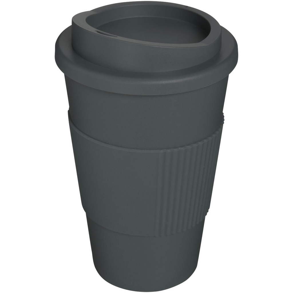Kubek termiczny z serii Americano® o pojemności 350 ml z uchwytem 210002 - Szary