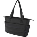 Puffer torba na zakupy z certyfikatem GRS z recyklingu na laptopa o przekątnej 15,6 cala, 18 l 130116 - Czarny