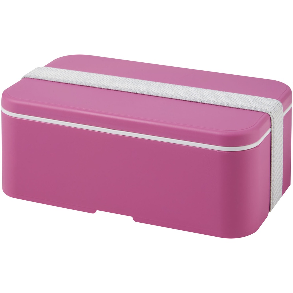 MIYO jednopoziomowe pudełko na lunch 210469 - Magenta-biały