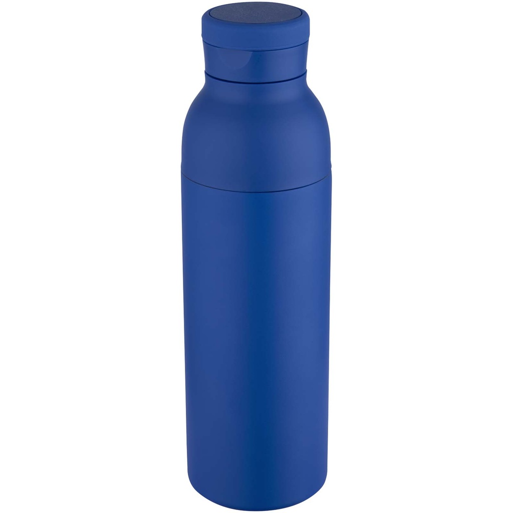 Illuminate butelka termiczna o pojemności 650 ml z podwójnymi ściankami, wykonana ze stali nierdzewnej z recyklingu z certyfi 100838 - Królewski niebieski