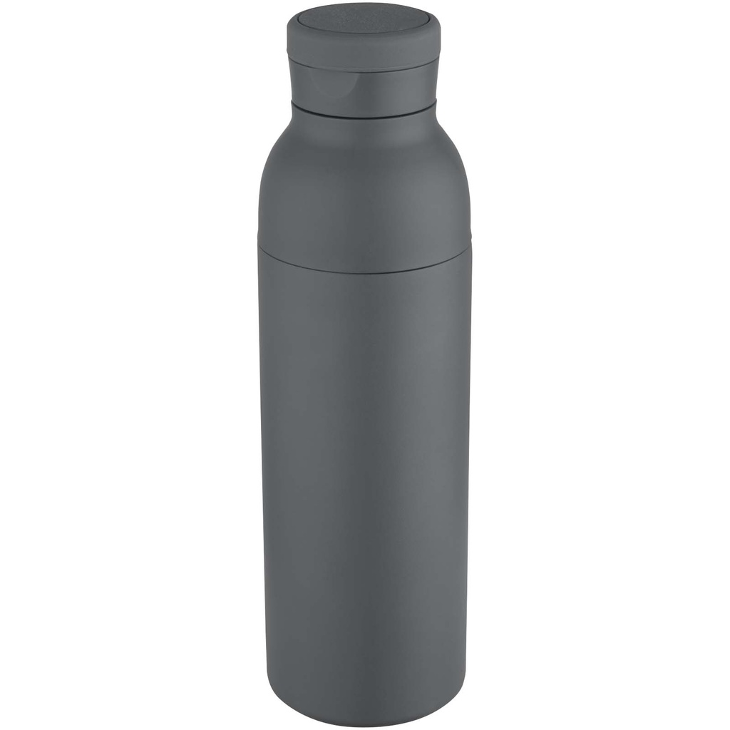 Illuminate butelka termiczna o pojemności 650 ml z podwójnymi ściankami, wykonana ze stali nierdzewnej z recyklingu z certyfi 100838 - Szary zmierzch