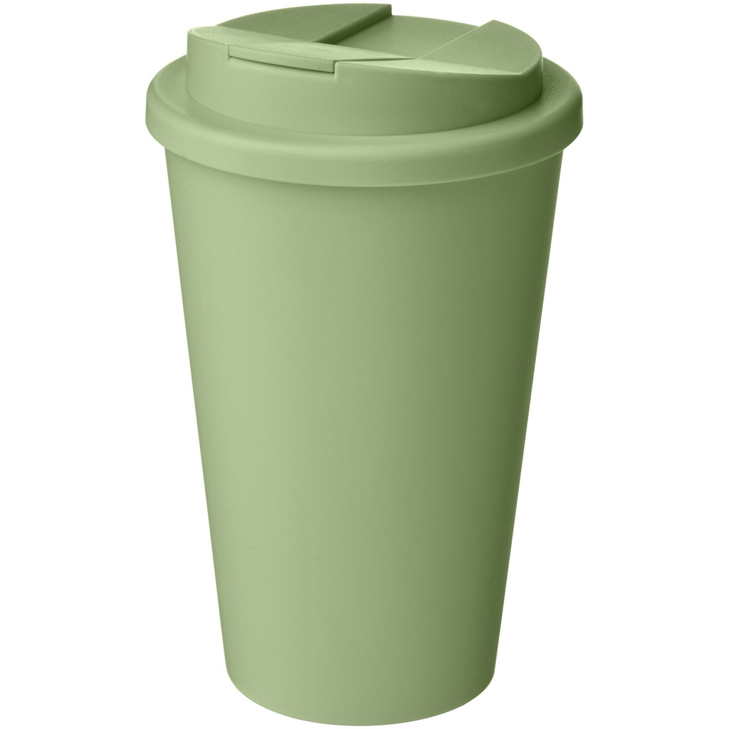 Izolowany kubek Americano® Renew o pojemności 350 ml z odporną na rozlanie pokrywką 210427 - Szklany zielony