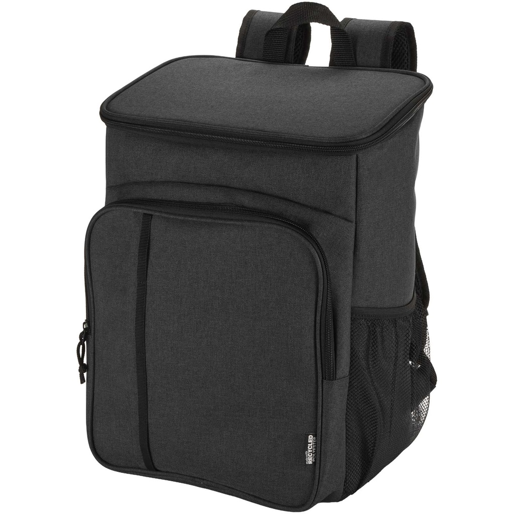 Tundra plecak termiczny z certyfikatem GRS z recyklingu z zestawem sztućców, 20 l 130120 - Melanż węglowy