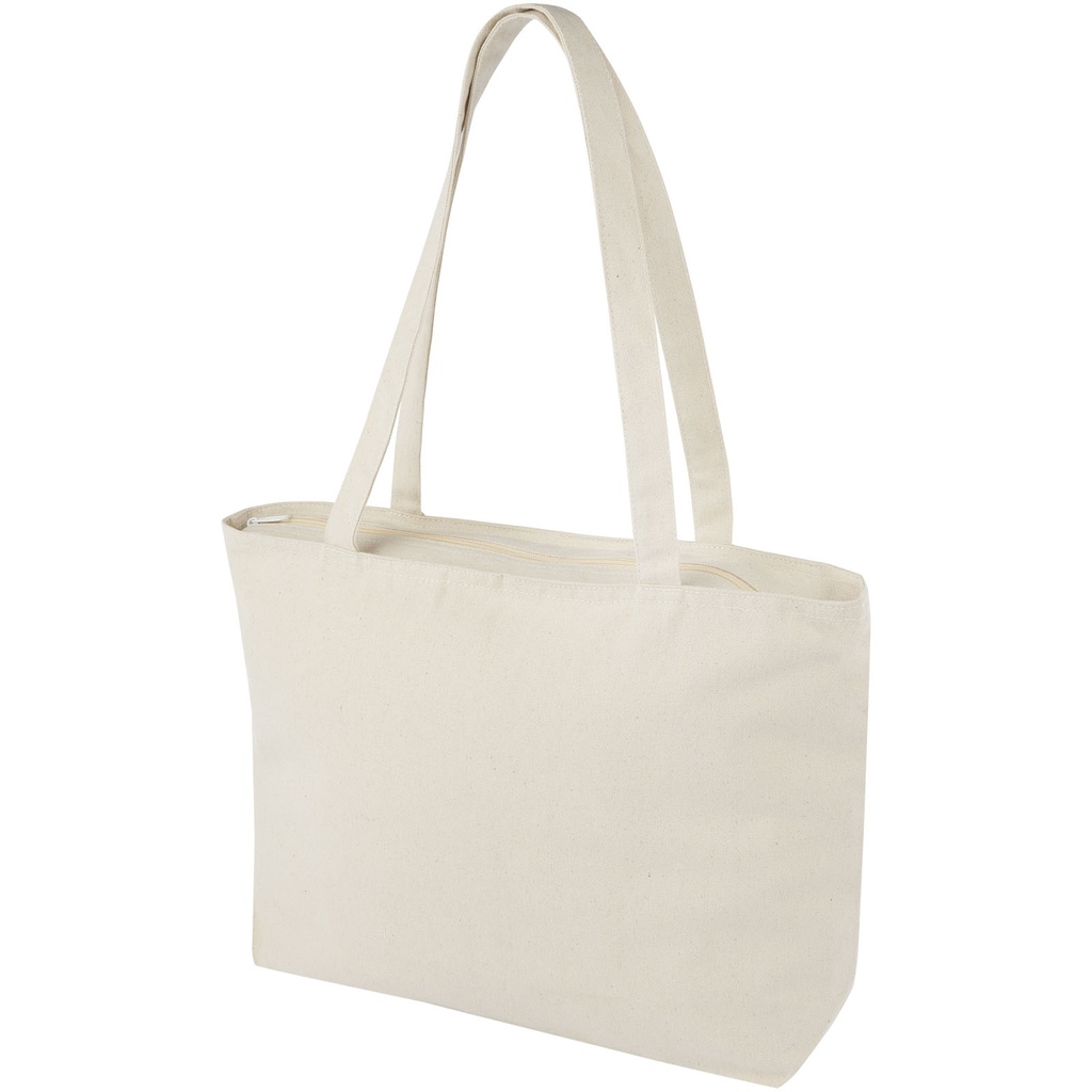 Zapinana na suwak torba na zakupy Ningbo 320 g/m² 120331 - Naturalny