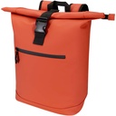 Resi Plus plecak na 15-calowego laptopa o pojemności 18 l z recyklingu, z certyfikatem GRS i zwijaną górną częścią 130093 - Ceglasty