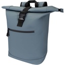 Resi Plus plecak na 15-calowego laptopa o pojemności 18 l z recyklingu, z certyfikatem GRS i zwijaną górną częścią 130093 - Szaroniebieski