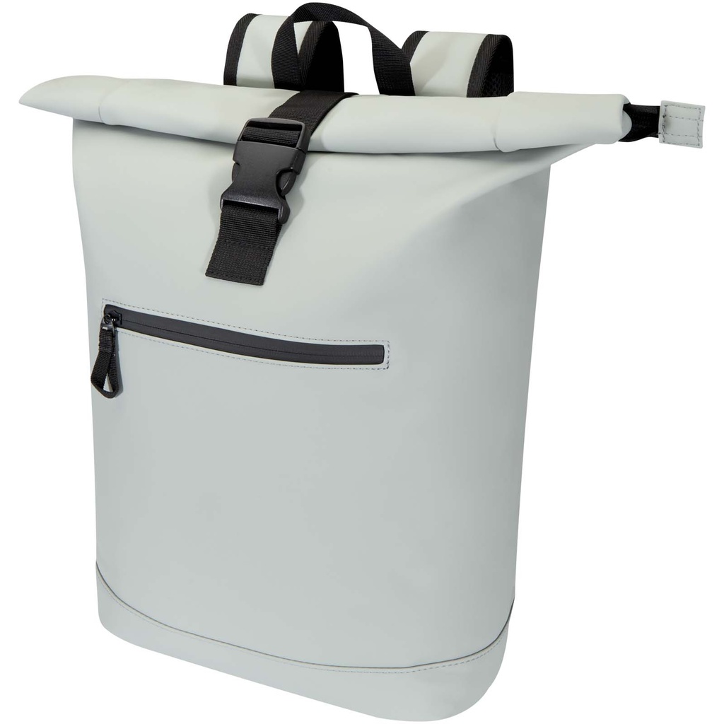 Resi Plus plecak na 15-calowego laptopa o pojemności 18 l z recyklingu, z certyfikatem GRS i zwijaną górną częścią 130093 - Szary