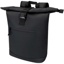 Resi Plus plecak na 15-calowego laptopa o pojemności 18 l z recyklingu, z certyfikatem GRS i zwijaną górną częścią 130093 - Czarny