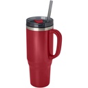 Melbourne kubek ze słomką z certyfikatem RCS 1200 ml 100801 - Czerwony