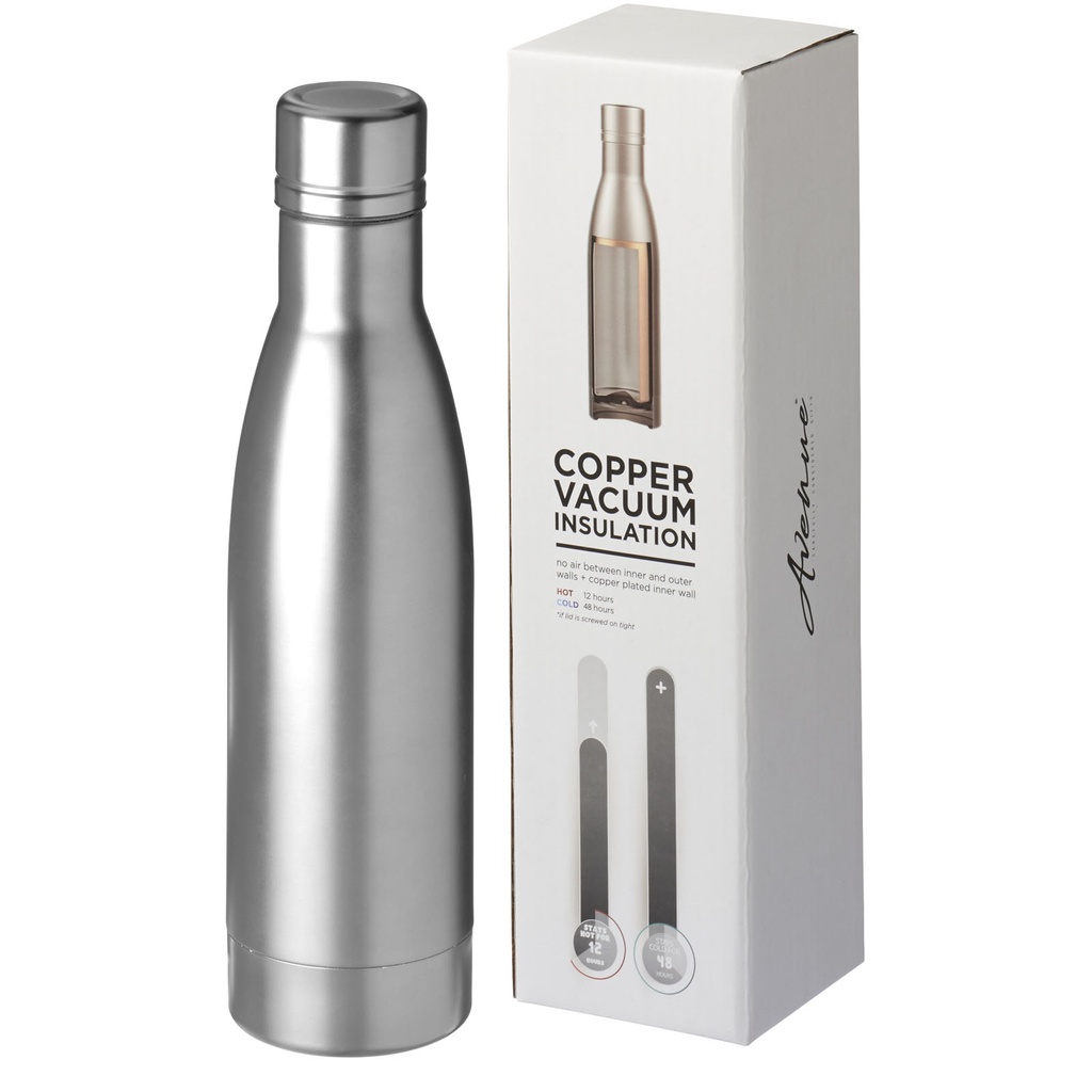 Vasa butelka z miedzianą izolacją próżniową o pojemności 500 ml 100494 - Srebrny