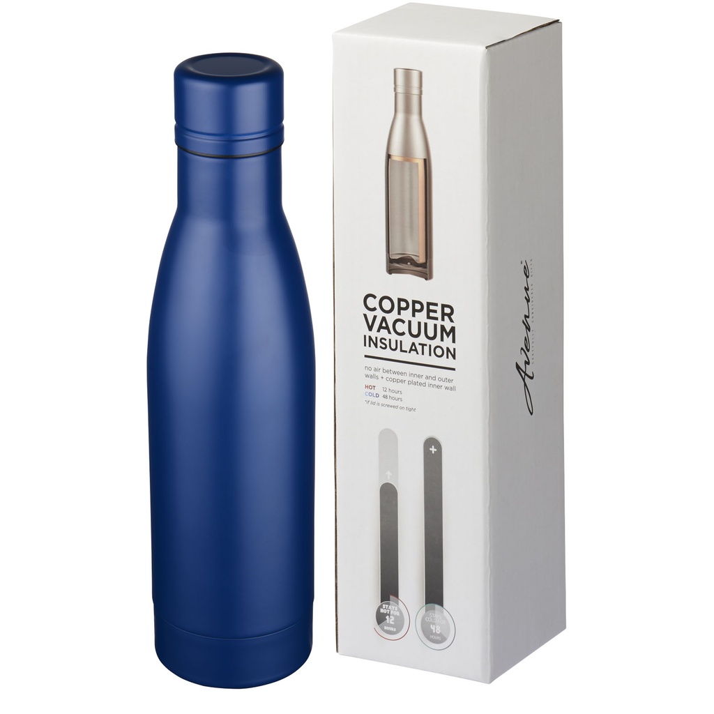 Vasa butelka z miedzianą izolacją próżniową o pojemności 500 ml 100494 - Niebieski