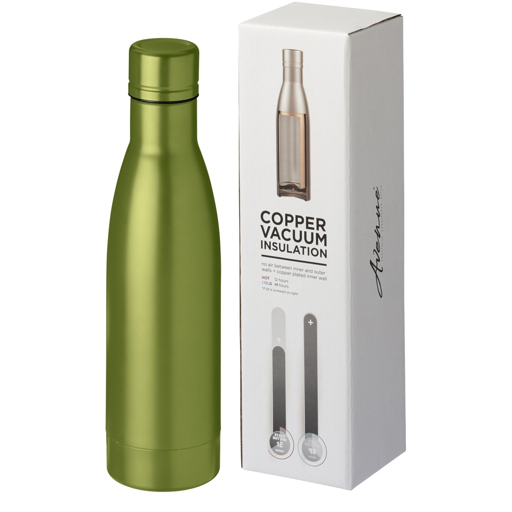 Vasa butelka z miedzianą izolacją próżniową o pojemności 500 ml 100494 - Limonkowy